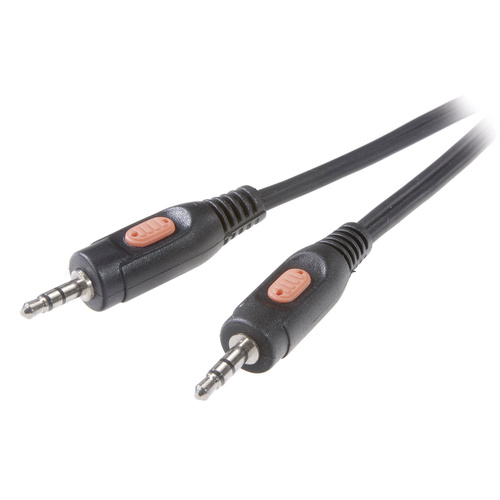 SpeaKa Professional SP-7870372 Klinke Audio Anschlusskabel [1x Klinkenstecker 3.5mm - 1x Klinkenstecker 3.5 mm] 30.00cm Schwarz