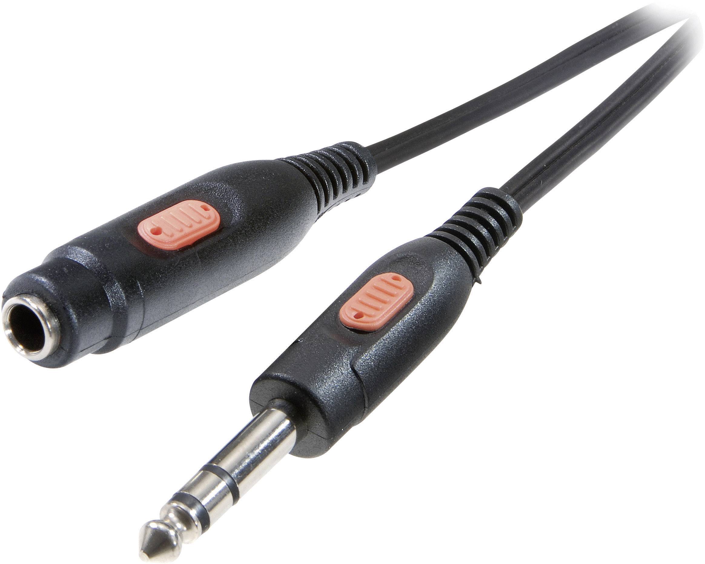 SpeaKa Professional Klinke Audio Verlängerungskabel [1x Klinkenstecker 6.35mm - 1x Klinkenbuchse 6.35 mm] 10m Schwarz