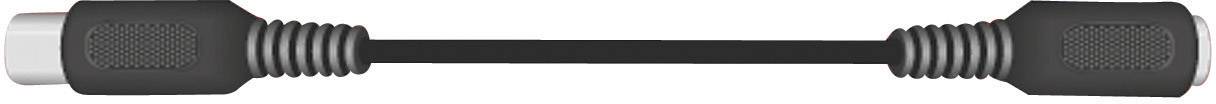 SpeaKa Professional SP-1300284 DIN-Anschluss Audio Verlängerungskabel [1x Diodenstecker 5pol (DIN) - 1x Diodenbuchse 5pol (DIN)] 1.50 m Schwarz