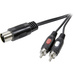SpeaKa Professional SP-7870640 DIN-Anschluss / Cinch Audio Anschlusskabel [1x Diodenstecker 5pol (DIN) - 2x Cinch-Stecker] 1.50m