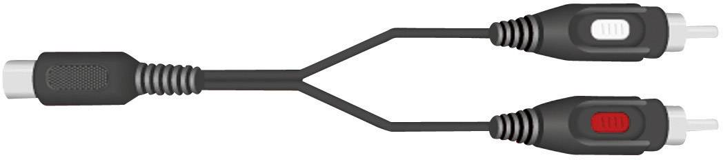 SpeaKa Professional SP-7870640 DIN-Anschluss / Cinch Audio Anschlusskabel [1x Diodenstecker 5pol (DIN) - 2x Cinch-Stecker] 1.50m