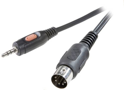 SpeaKa Professional SP-7869804 DIN-Anschluss / Klinke Audio Anschlusskabel [1x Diodenstecker 5pol (