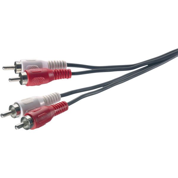 SpeaKa Professional SP-1300364 Cinch Audio Anschlusskabel [2x Cinch-Stecker - 2x Cinch-Stecker] 1.50m Schwarz