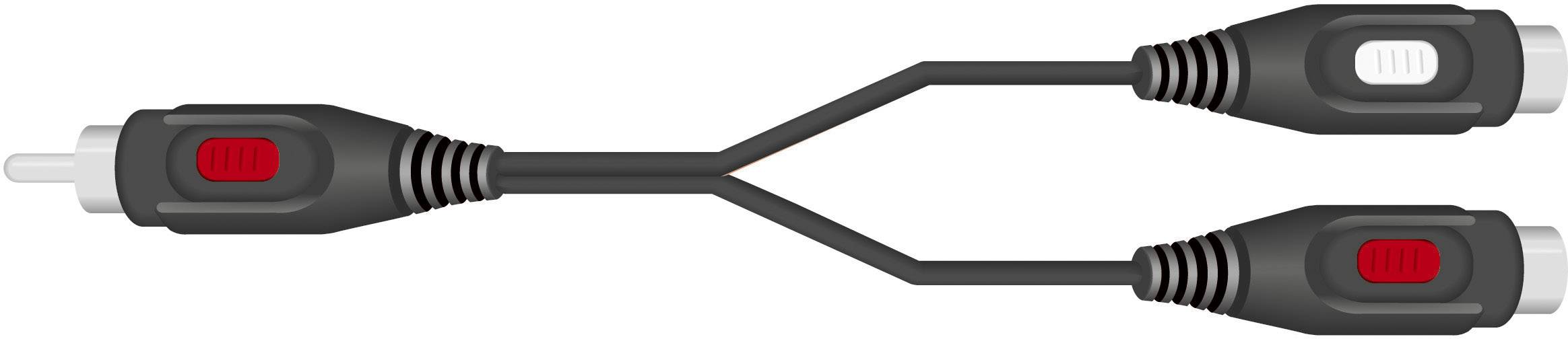 SpeaKa Professional SP-7869820 Cinch Audio Y-Adapter [1x Cinch-Stecker - 2x Cinch-Buchse] Schwarz