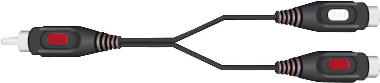 SpeaKa Professional SP-7869820 Cinch Audio Y-Adapter [1x Cinch-Stecker - 2x Cinch-Buchse] Schwarz