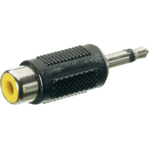 SpeaKa Professional Klinke / Cinch Audio Adapter [1x Klinkenstecker 3.5 mm - 1x Cinch-Buchse] Schwa