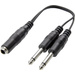 SpeaKa Professional Klinke Audio Y-Adapter [2x Klinkenstecker 6.35 mm - 1x Klinkenbuchse 6.35 mm] S