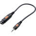 SpeaKa Professional SP-7870652 Klinke Audio Adapter [1x Klinkenstecker 3.5mm - 1x Klinkenbuchse 6.35 mm] Schwarz