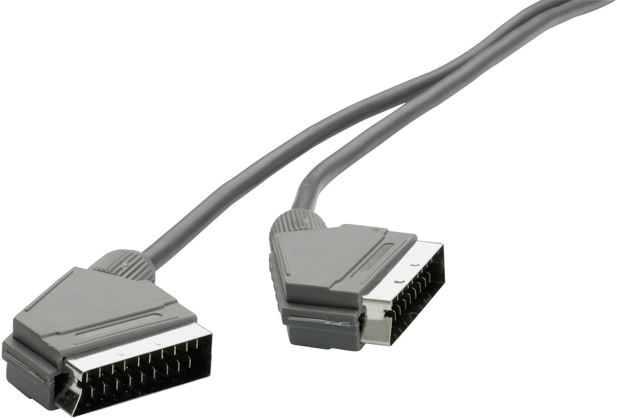 SpeaKa Professional SCART TV, Receiver Anschlusskabel [1x SCART-Stecker - 1x SCART-Stecker] 1.20m Schwarz