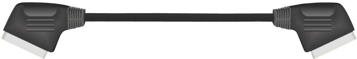 SpeaKa Professional SCART TV, Receiver Anschlusskabel [1x SCART-Stecker - 1x SCART-Stecker] 1.20m Schwarz