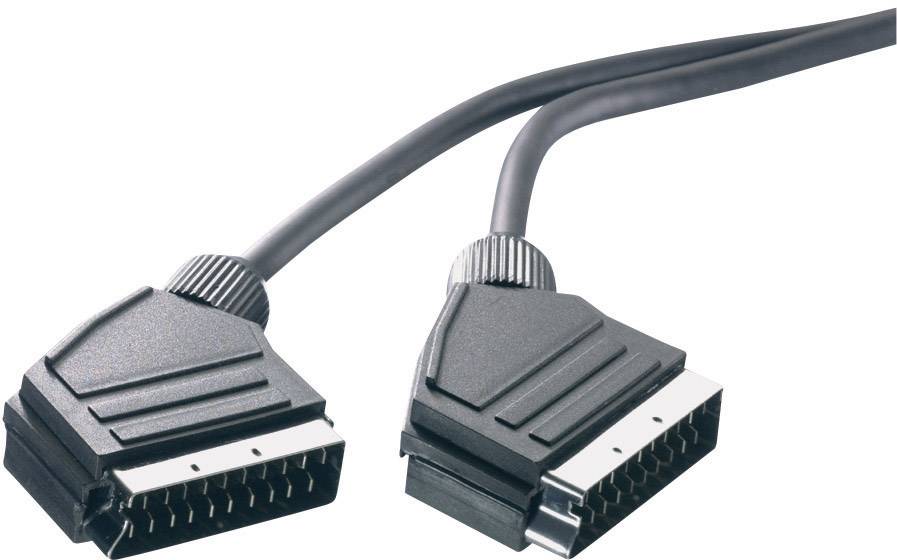 SpeaKa Professional SCART TV, Receiver Anschlusskabel [1x SCART-Stecker - 1x SCART-Stecker] 0.75 m