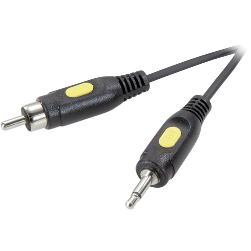 Câble audio SpeaKa Professional SP-1300692 [1x Cinch-RCA mâle - 1x Jack mâle 3.5 mm] 1.50 m noir