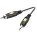 Câble audio SpeaKa Professional SP-1300692 [1x Cinch-RCA mâle - 1x Jack mâle 3.5 mm] 1.50 m noir