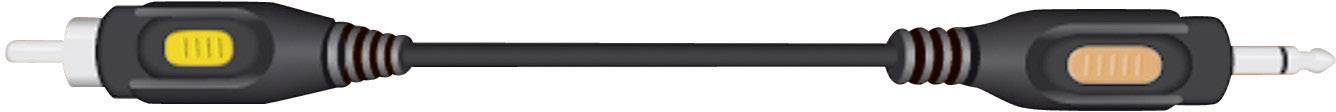 SpeaKa Professional Cinch / Klinke Video Anschlusskabel [1x Cinch-Stecker - 1x Klinkenstecker 3.5 mm] 1.50 m Schwarz