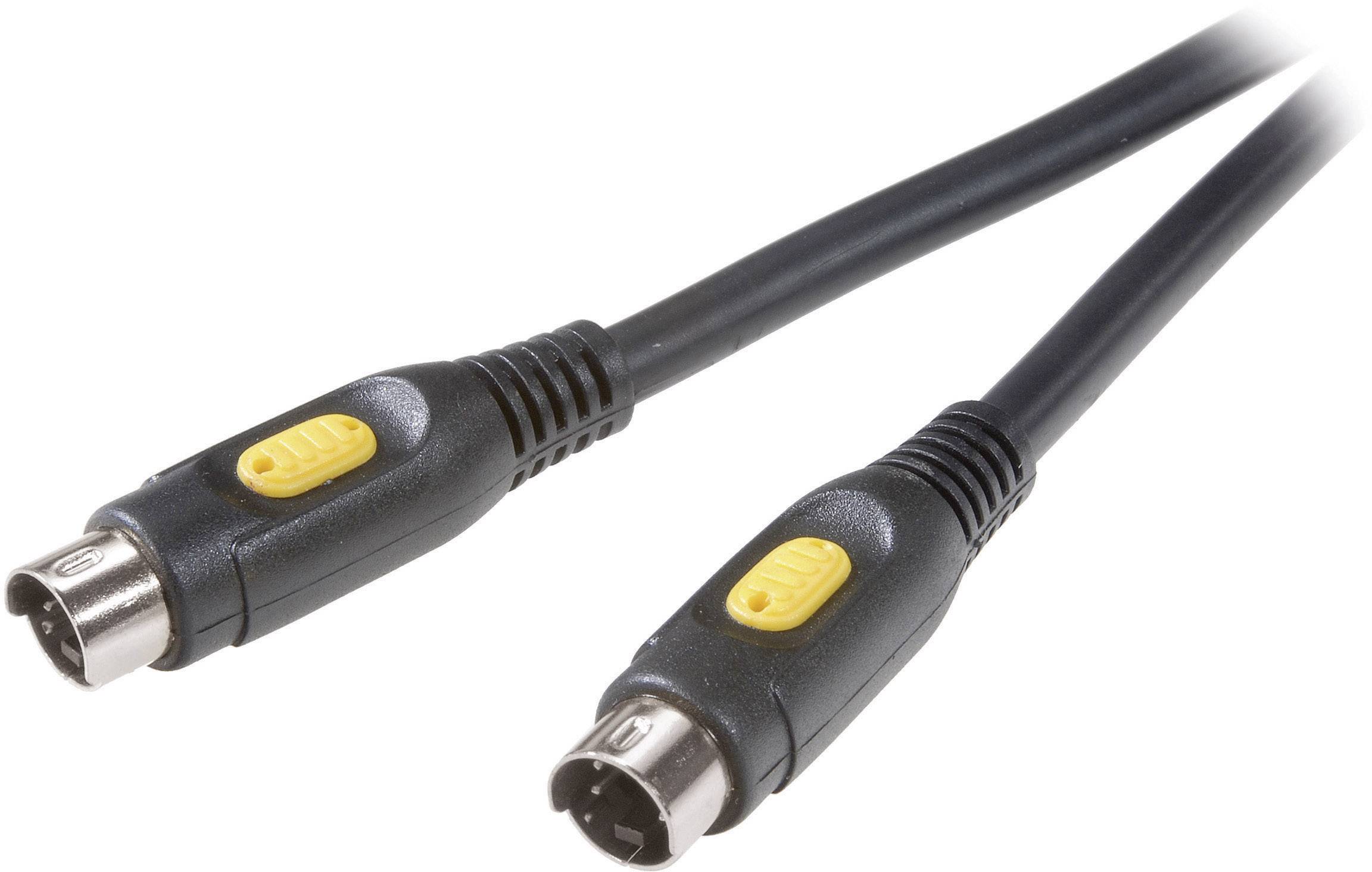 SpeaKa Professional S-Video Video Anschlusskabel [1x S-Video-Stecker - 1x S-Video-Stecker] 2.00m Schwarz