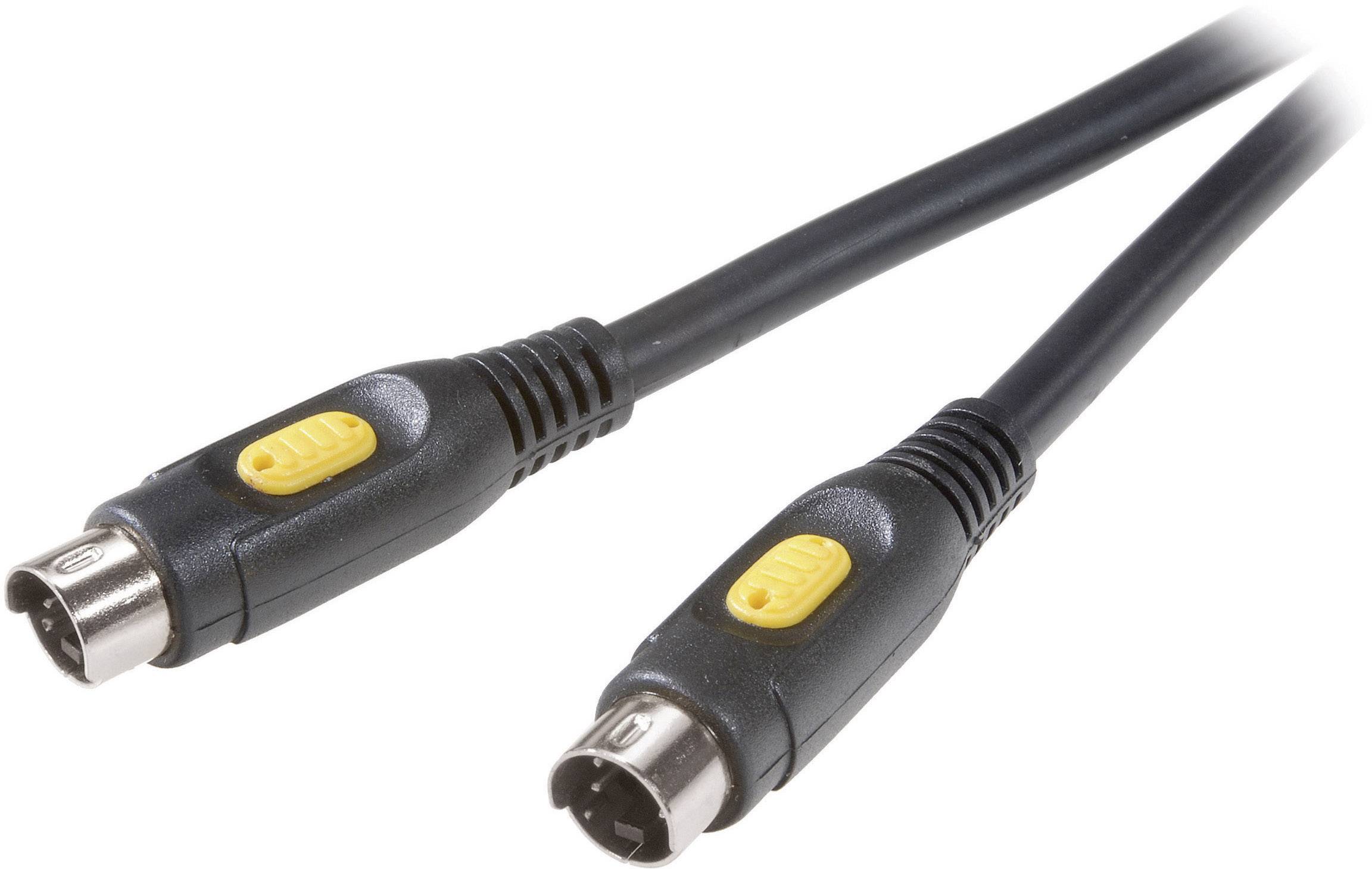 SpeaKa Professional S-Video Video Anschlusskabel [1x S-Video-Stecker - 1x S-Video-Stecker] 5.00m Schwarz