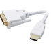 SpeaKa Professional DVI / HDMI Adapterkabel DVI-D 18+1pol. Stecker, HDMI-A Stecker 2.00 m Weiß SP-7