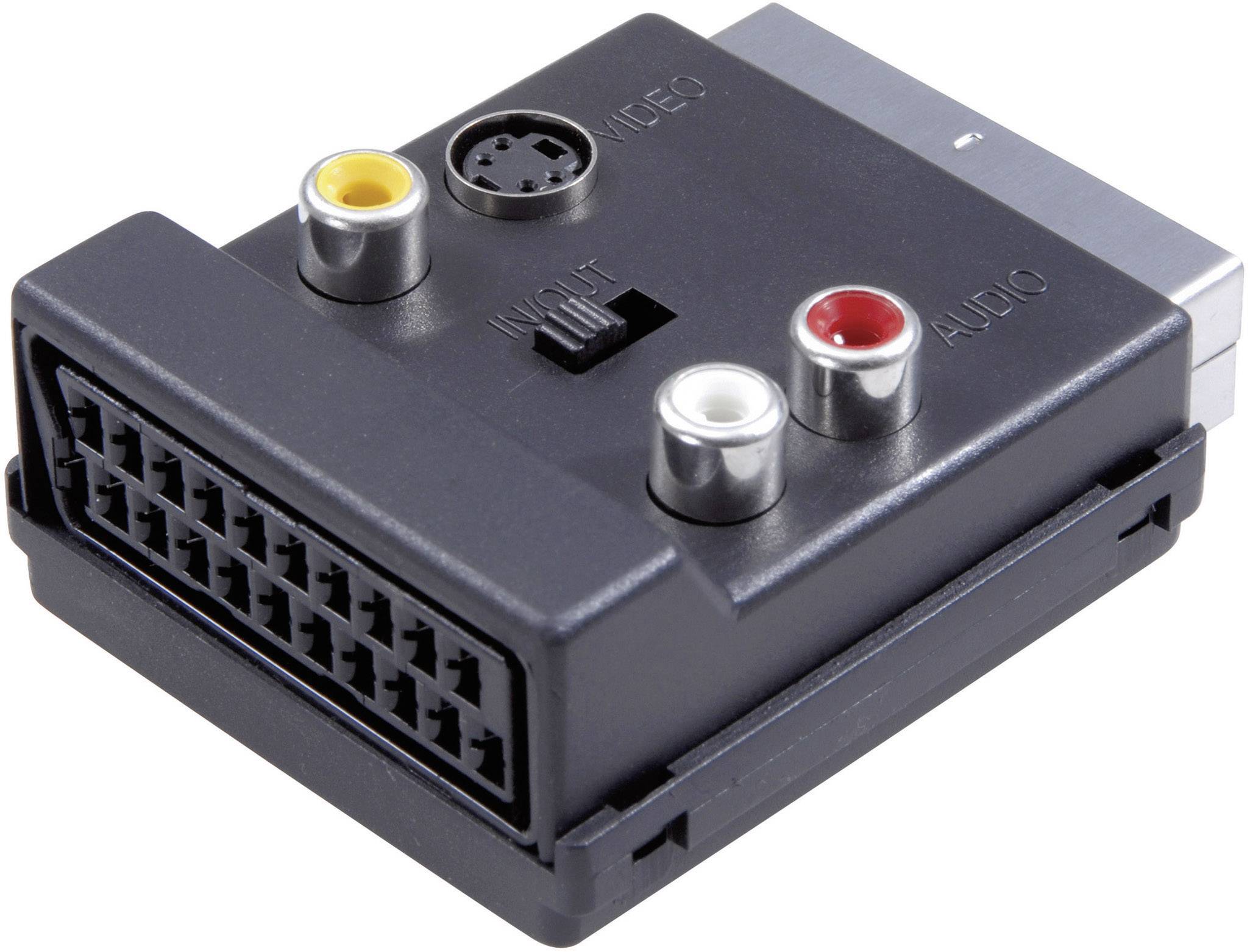 SpeaKa Professional SP-1300864 SCART / Cinch / S-Video Y-Adapter [1x SCART-Stecker - 3x Cinch-Buchse, SCART-Buchse