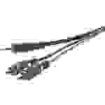 SpeaKa Professional SP-1300900 Cinch / Klinke Audio Anschlusskabel [2x Cinch-Stecker - 1x Klinkenstecker 3.5 mm] 3.00m Grau
