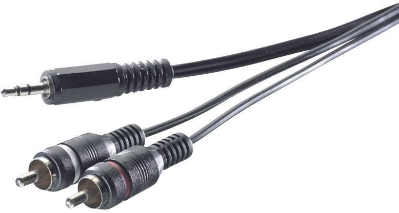 SpeaKa Professional SP-1300904 Cinch / Klinke Audio Anschlusskabel [2x Cinch-Stecker - 1x Klinkenst
