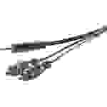 SpeaKa Professional SP-1300904 Cinch / Klinke Audio Anschlusskabel [2x Cinch-Stecker - 1x Klinkenstecker 3.5 mm] 5.00m Grau