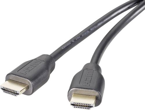 SpeaKa Professional HDMI Anschlusskabel HDMI-A Stecker 2.00m Schwarz SP-9535220 Audio Return Channel