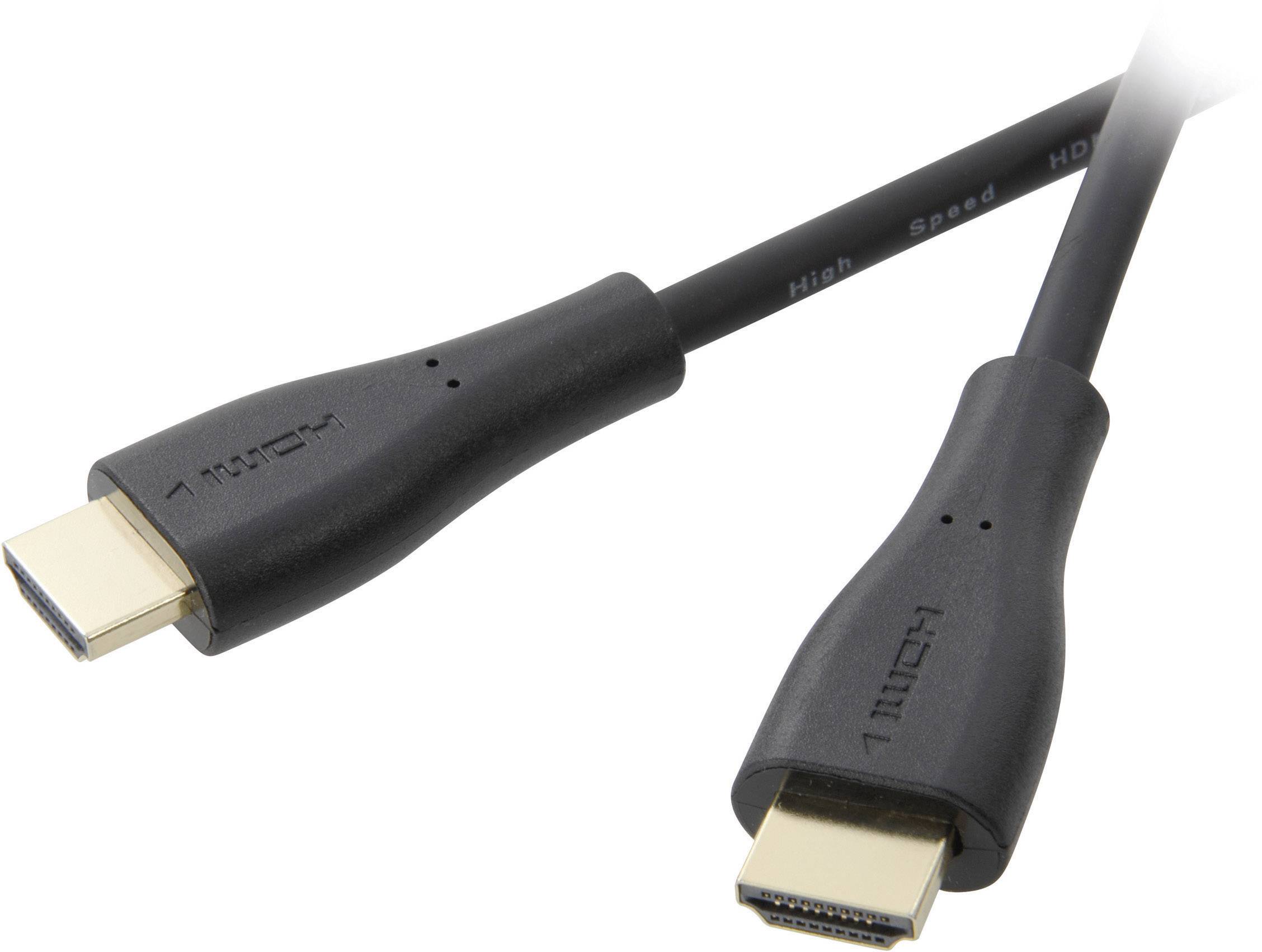 SpeaKa Professional HDMI Anschlusskabel HDMI-A Stecker, HDMI-A Stecker 15.00m Schwarz SP-7658012 4K UHD, Audio Return Channel