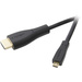 SpeaKa Professional HDMI Anschlusskabel HDMI-A Stecker, HDMI-Micro-D Stecker 1.50 m Schwarz SP-1300960 Audio Return Channel, vergoldete