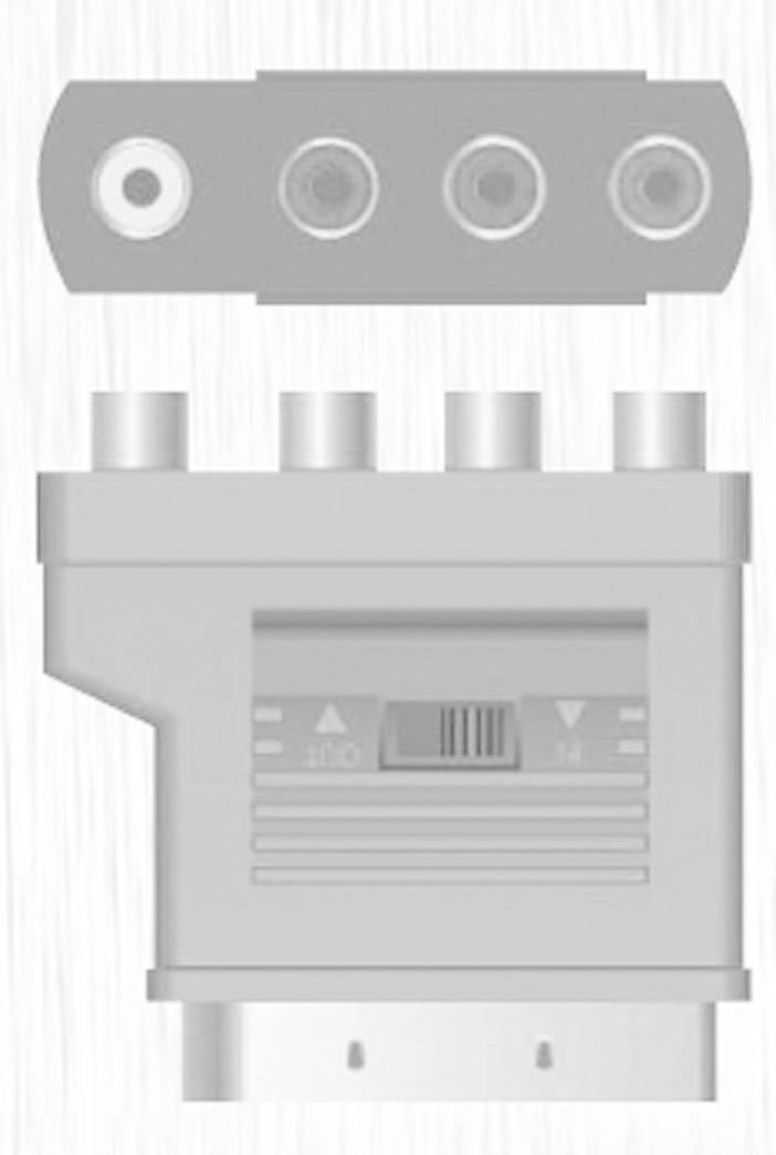 Sound & Image 50262 SCART / Cinch Adapter [1x SCART-Stecker - 4x Cinch-Buchse] Grau vergoldete Steckkontakte