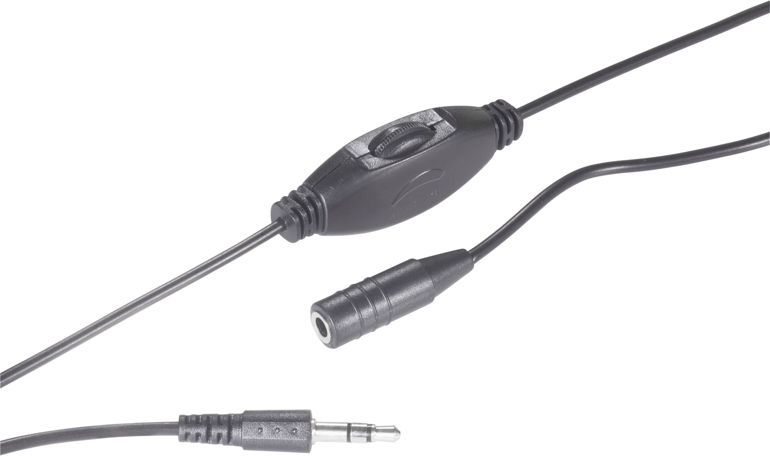 SpeaKa Professional Klinke Audio Verlängerungskabel [1x Klinkenstecker 3.5mm - 1x Klinkenbuchse 3.5 mm] 6.00m Schwarz mi