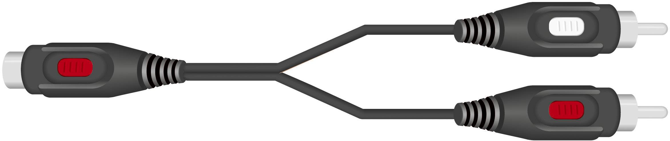 SpeaKa Professional SP-7869924 Cinch Audio Y-Adapter [2x Cinch-Stecker - 1x Cinch-Buchse] Schwarz