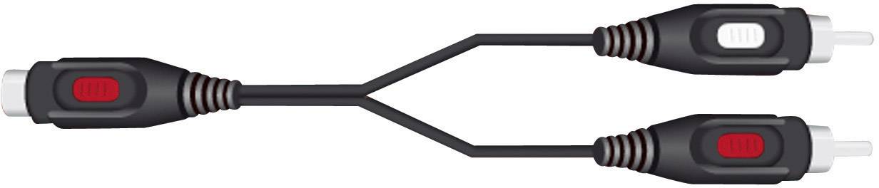 SpeaKa Professional SP-7869924 Cinch Audio Y-Adapter [2x Cinch-Stecker - 1x Cinch-Buchse] Schwarz