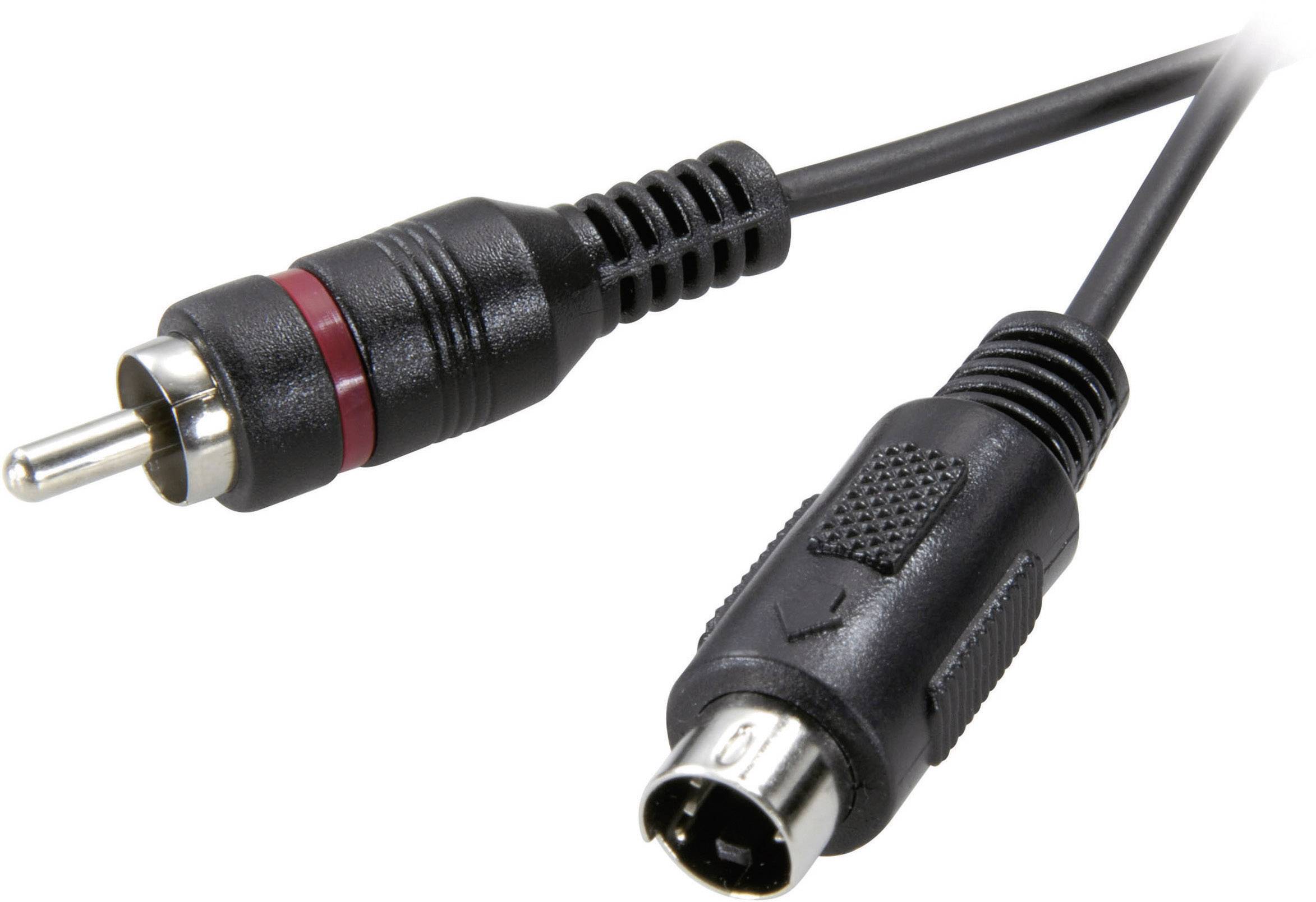 SpeaKa Professional S-Video / Composite Cinch Video Anschlusskabel [1x S-Video-Stecker - 1x Cinch-Stecker] 5.00 m Schwarz