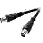 SpeaKa Professional Antennen Anschlusskabel [1x Antennenstecker 75Ω - 1x Antennenbuchse 75 Ω] 15.00m 75 dB Schwarz