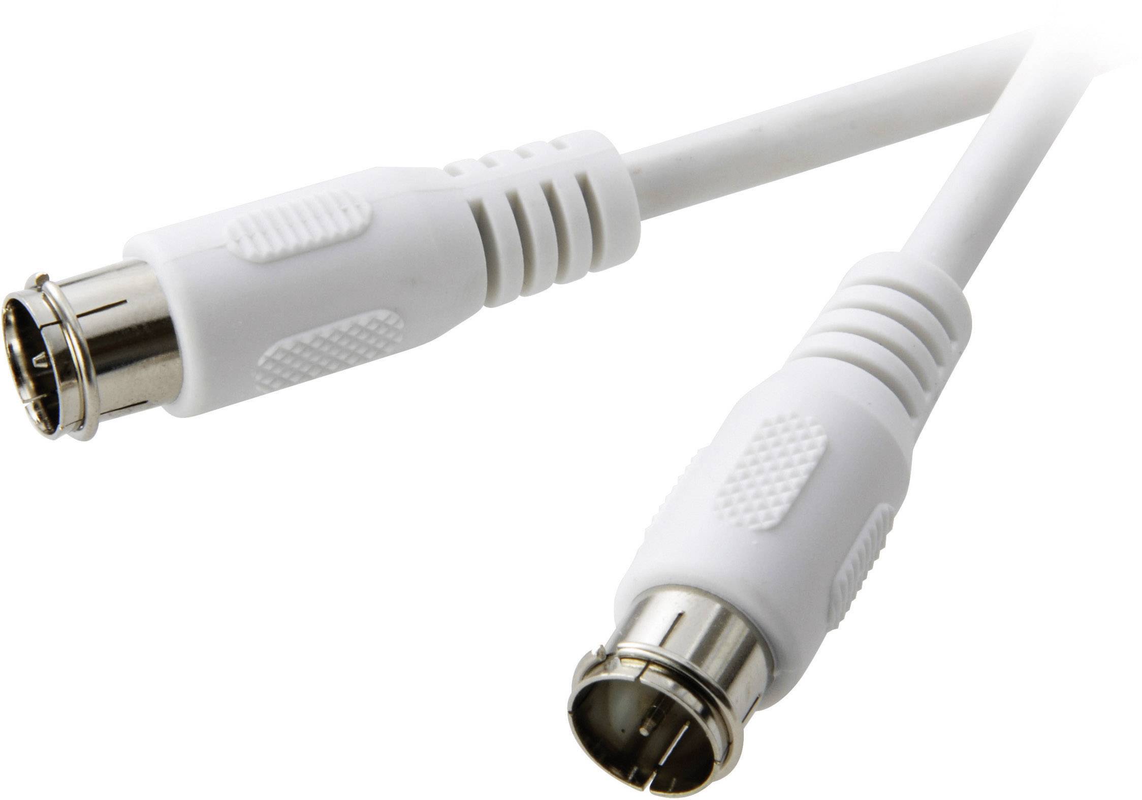 SpeaKa Professional SAT Anschlusskabel [1x F-Quickstecker - 1x F-Quickstecker] 5.00m 75 dB Weiß