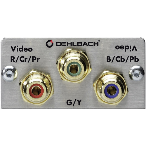 Oehlbach PRO IN MMT COMPONENT Component Cinch Multimedia-Einsatz mit Lötanschluss