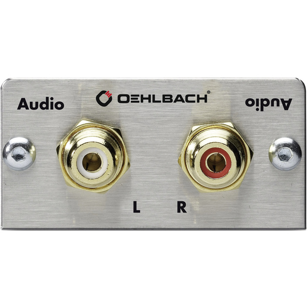 Oehlbach PRO IN MMT-C AUDIO Stereo Cinch (R/L) Multimedia-Einsatz mit Kabelpeitsche