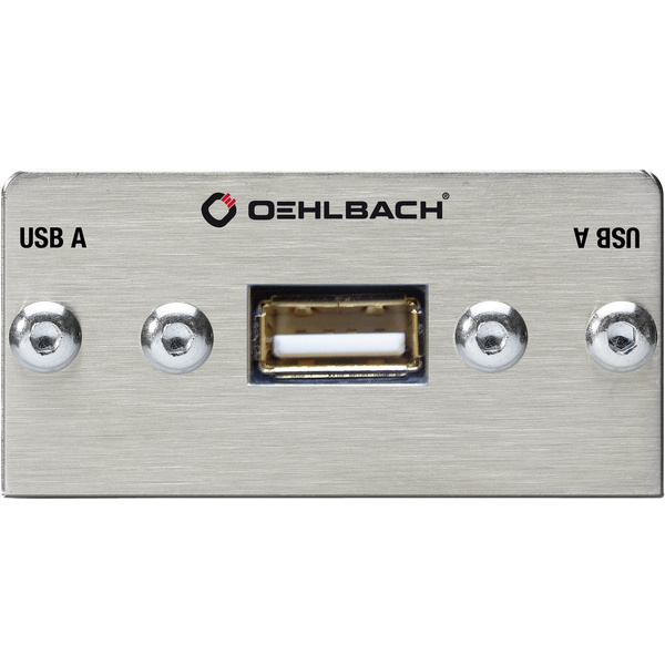 Dispositif multimédia Oehlbach PRO IN MMT-C USB.2 A/B 0.27 m argent contacts dorés