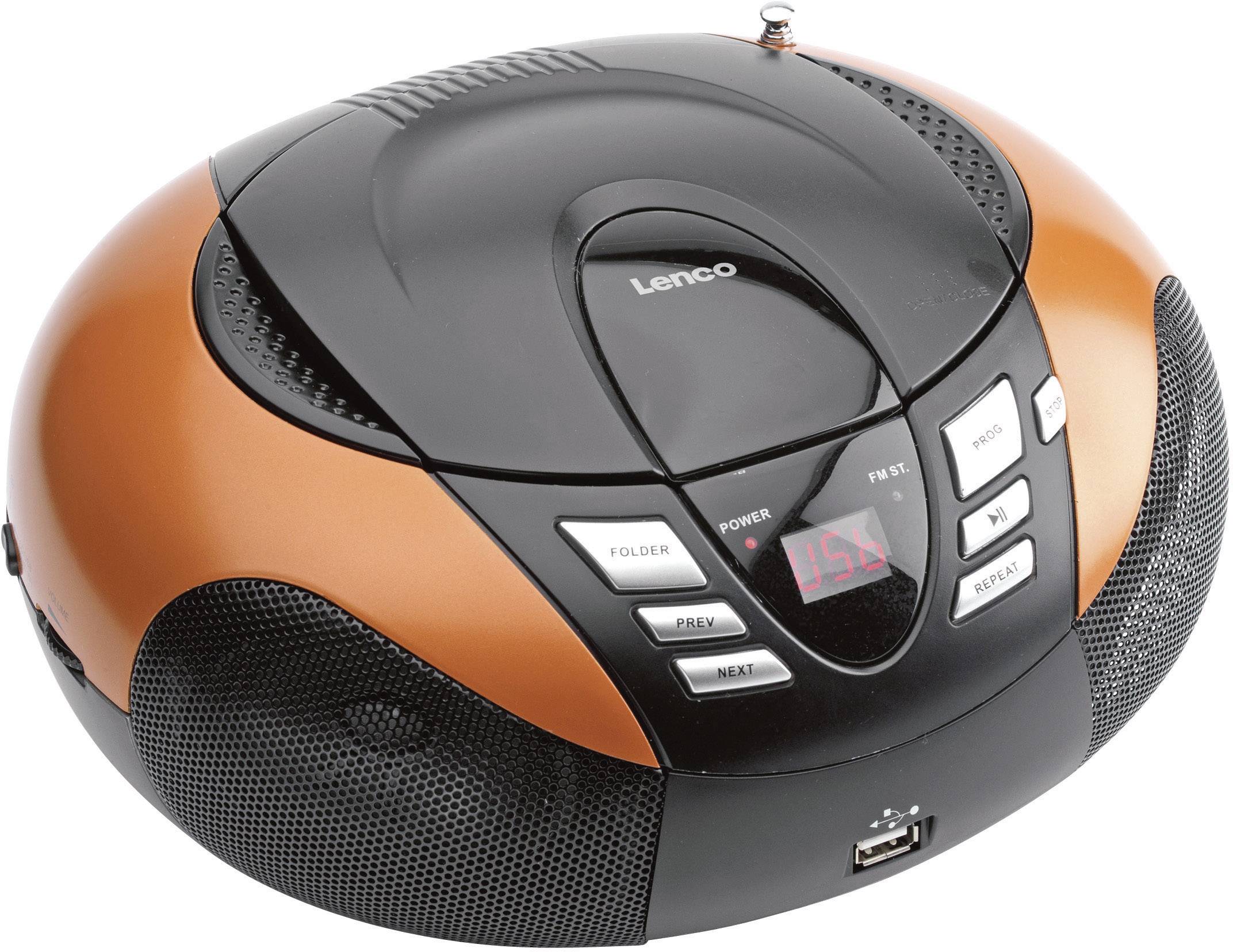 Lenco SCD-37 USB CD-Radio Schwarz, Orange