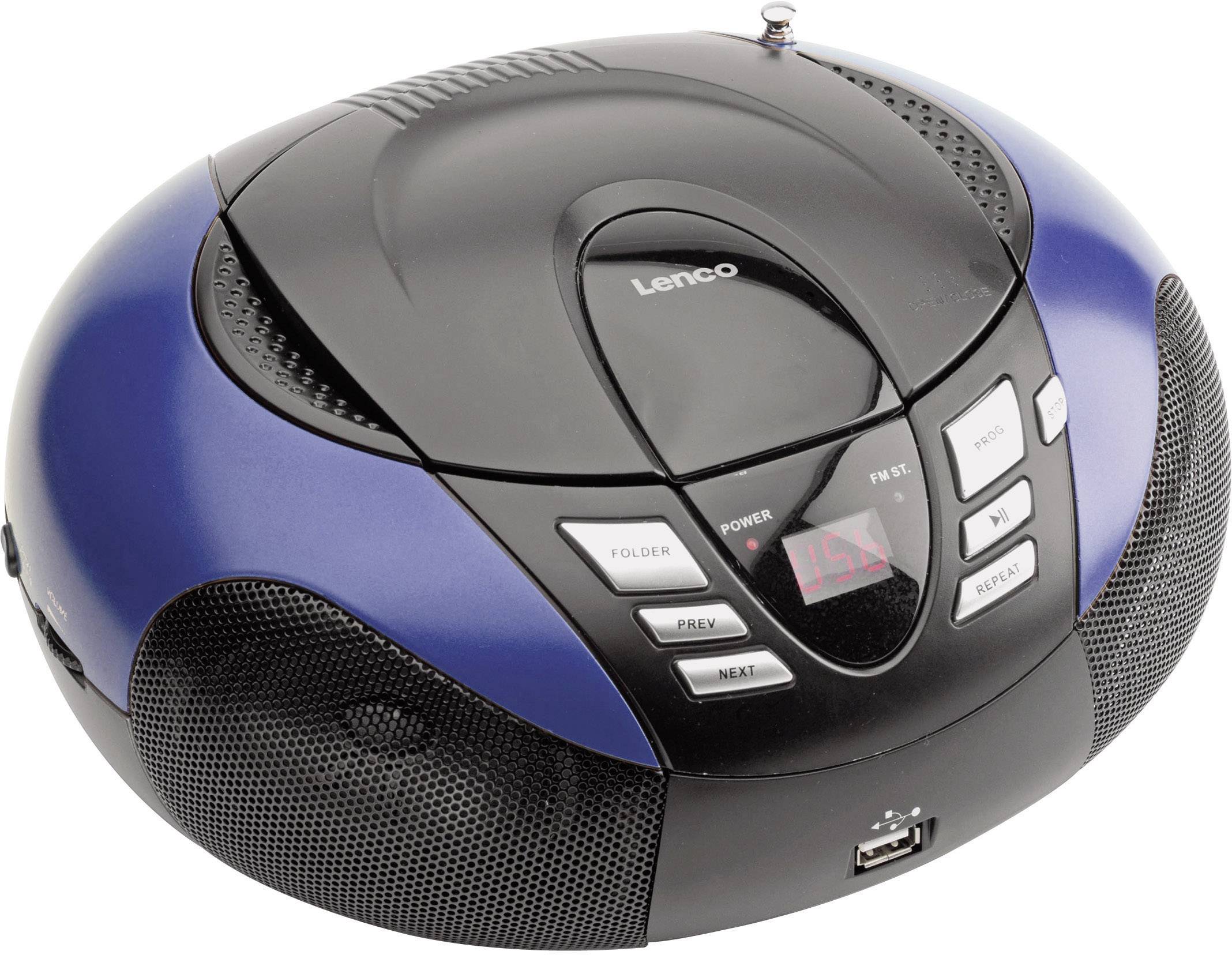 Lenco UKW-Radio m.CD tragbar SCD-37 USB blue