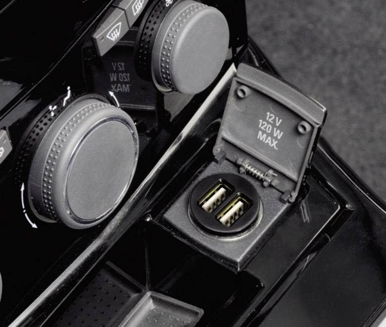 Hama Dual Piccolino USB Ladegerät USB Schwarz KFZ