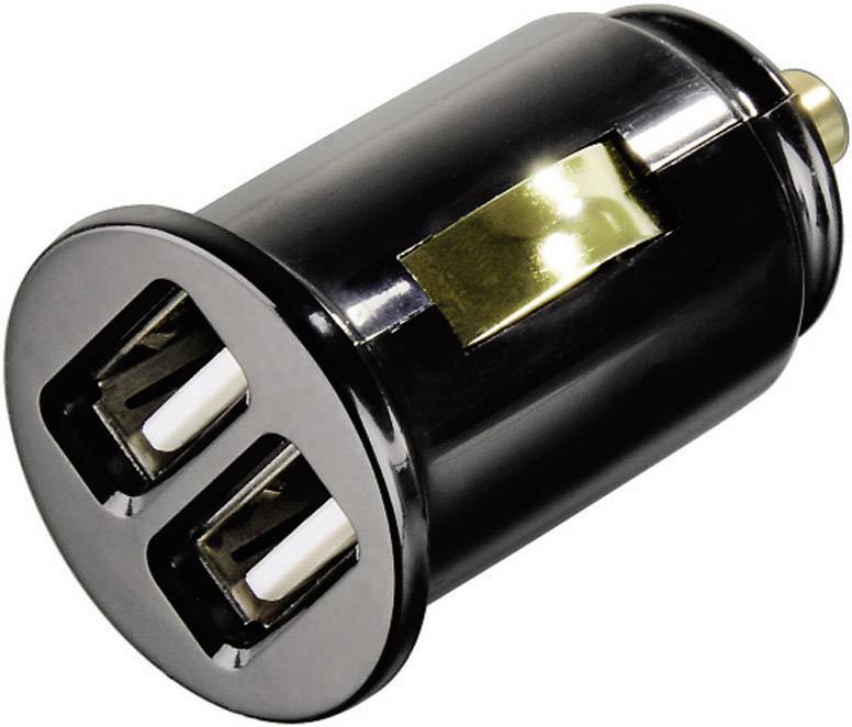 Hama Dual Piccolino USB Ladegerät USB Schwarz KFZ