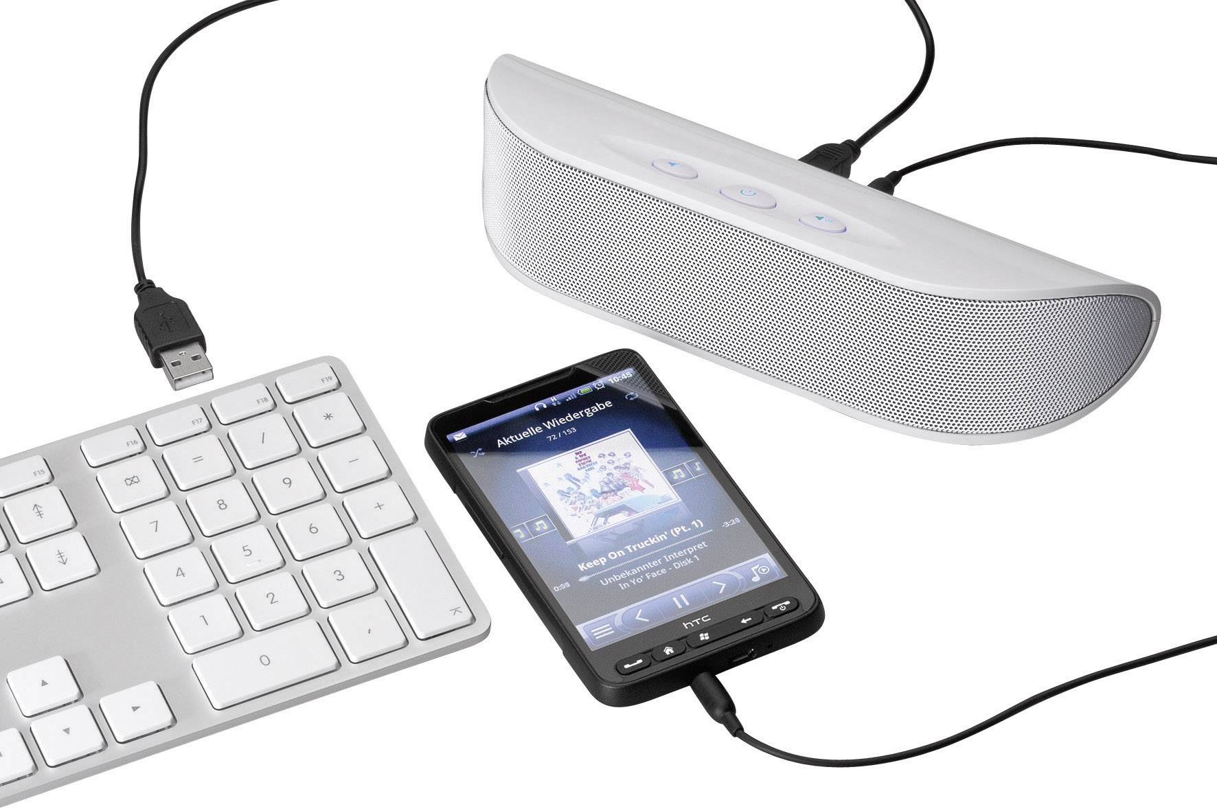 Cabstone Soundbar Mini Lautsprecher AUX, USB Weiß