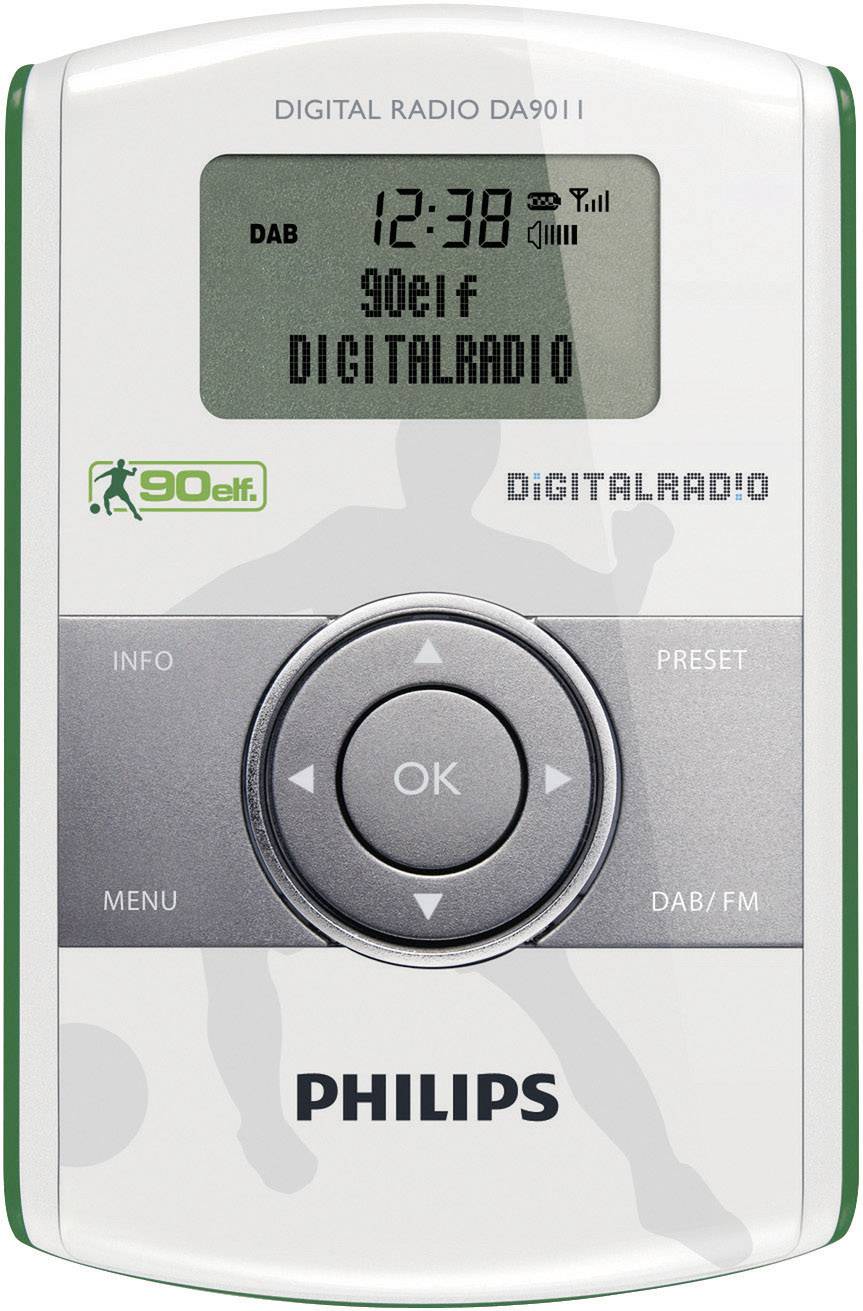 Philips DA9011 Kofferradio DAB+, UKW Weiß, Grün