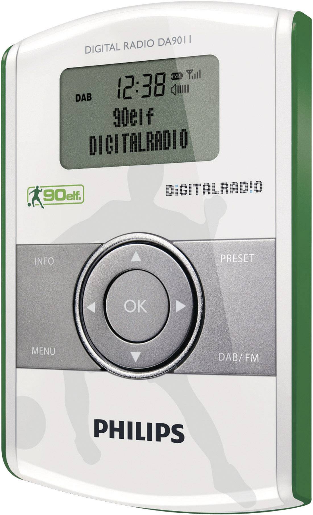 Philips DA9011 Kofferradio DAB+, UKW Weiß, Grün