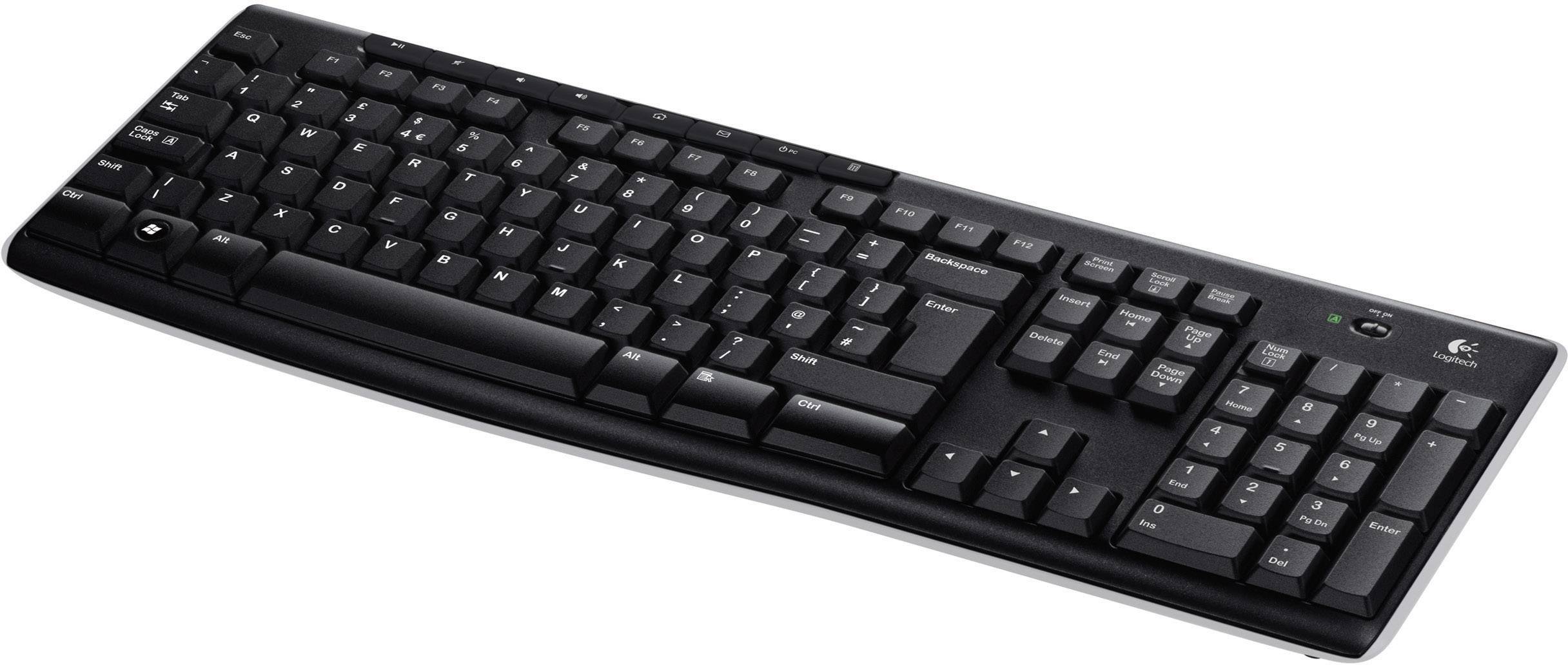 Logitech K270 Wireless Keyboard Funk Tastatur Deutsch, QWERTZ Schwarz Spritzwassergeschützt