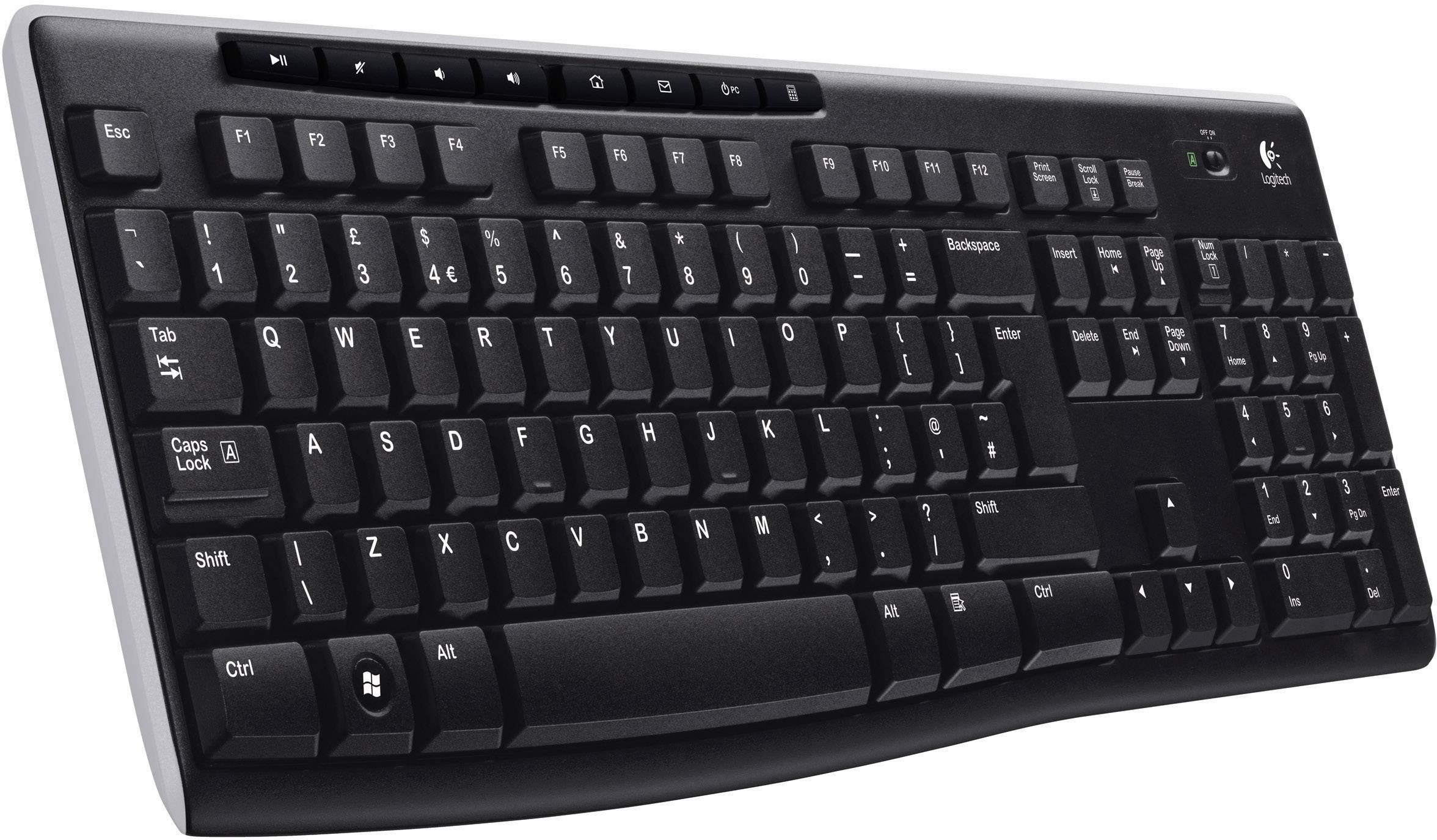 Logitech K270 Wireless Keyboard Funk Tastatur Deutsch, QWERTZ Schwarz Spritzwassergeschützt
