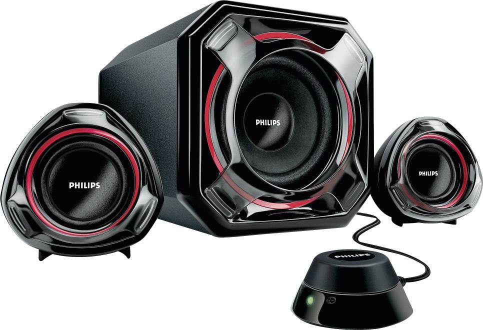 Philips SPA5300 2.1 PC-Lautsprecher Kabelgebunden 50 W Schwarz, Rot