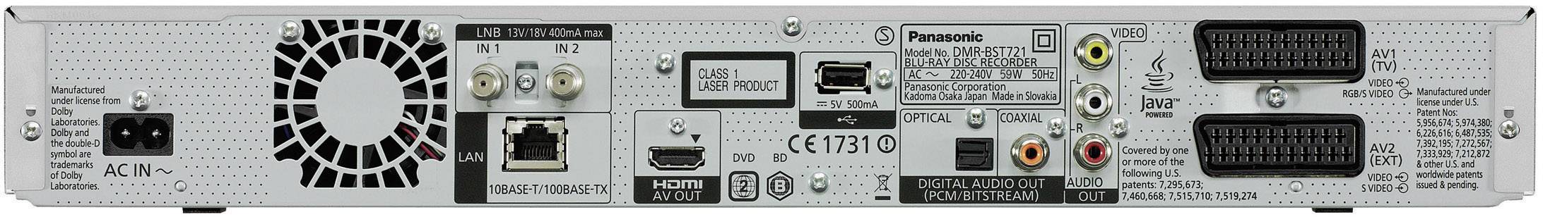 Panasonic DMR-BST721EG 500 GB Silber