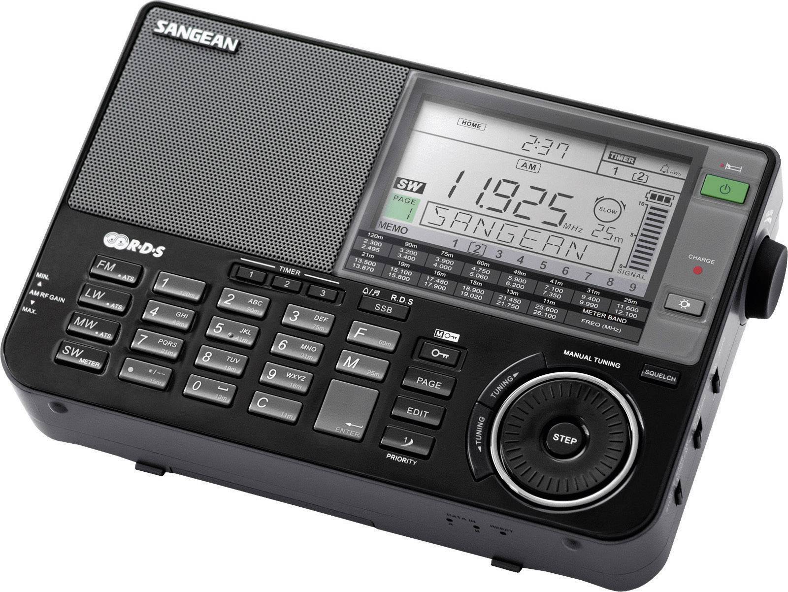 Sangean ATS-909 X Weltempfänger KW, MW, LW, UKW AUX Akku-Ladefunktion Schwarz